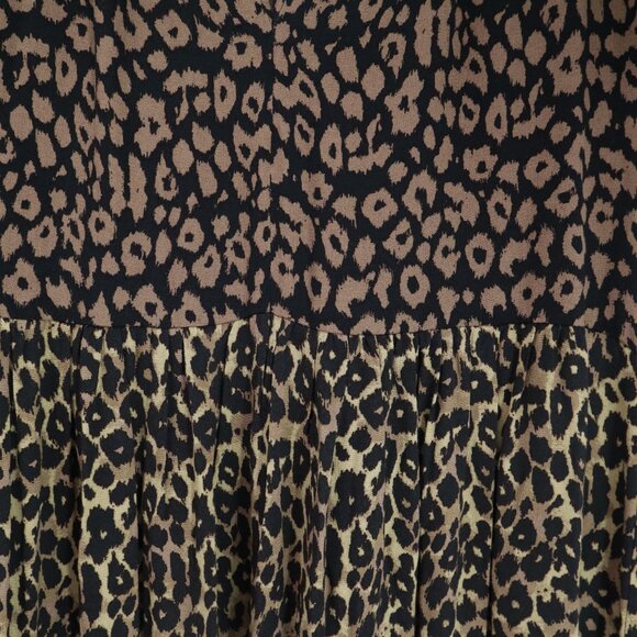 Maeve Juno Dress Womens S Brown Trendy Career Office Wear Animal Print Classic - Picture 6 of 16